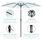 Best Choice Products 10ft Outdoor Steel Market Patio Umbrella w/ Crank, Tilt Push Button, 6 Ribs
